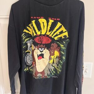 Vintage 1992 Harley Davidson Tasmanian Devil Long Sleeve Tshirt XL